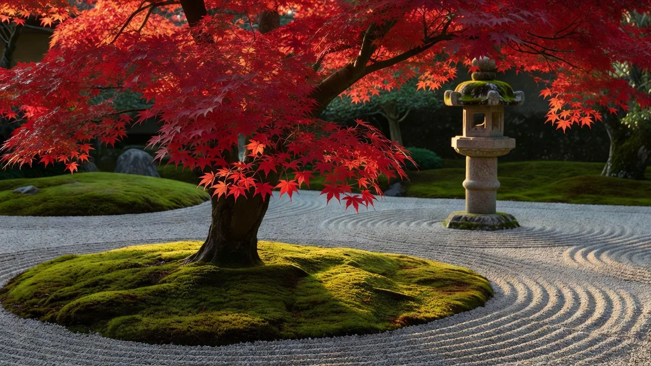 紅葉の庭園