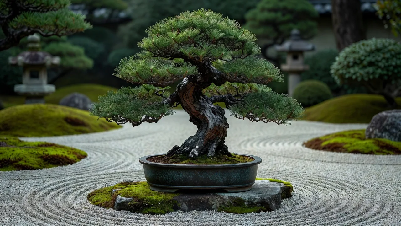 黒松の盆栽仕立て